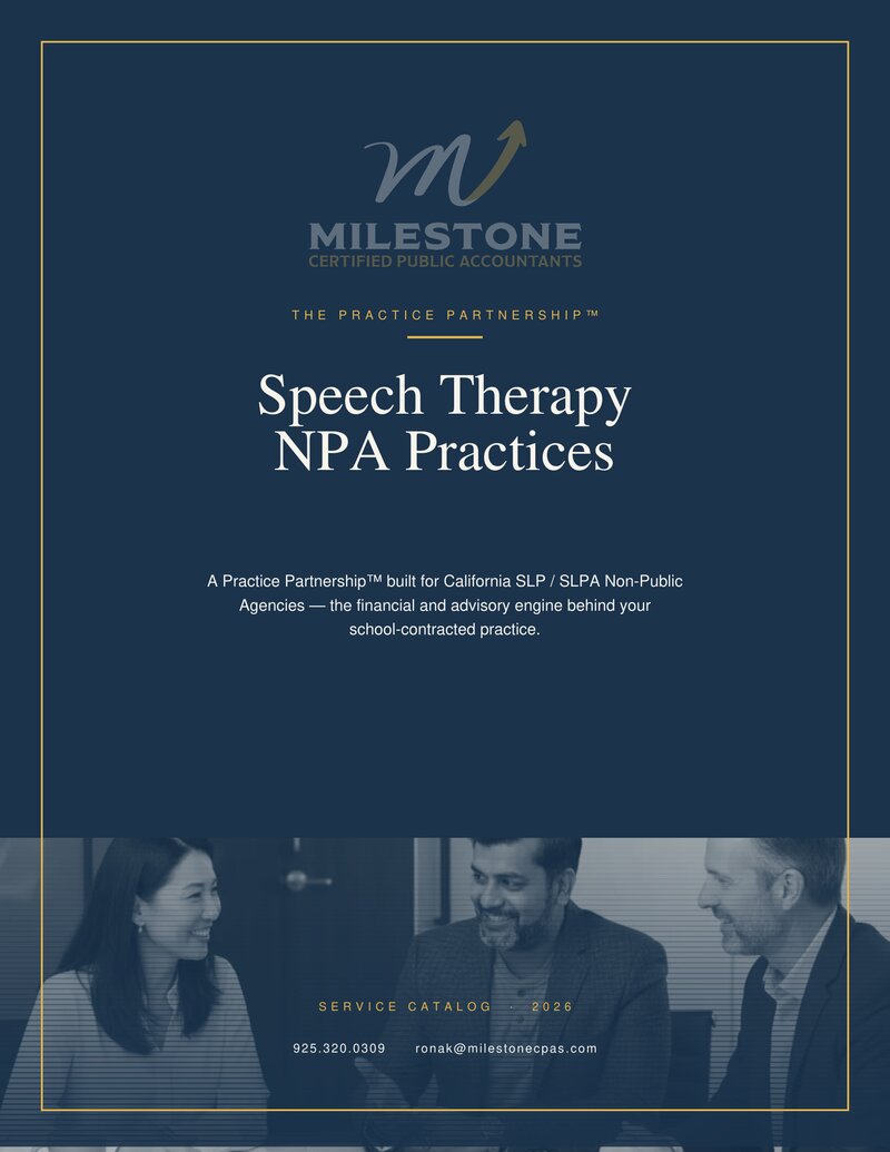 Speech Therapy NPA Service Catalog 2026 cover