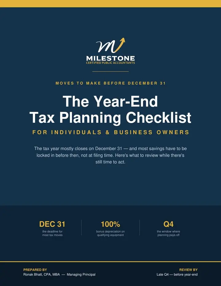 The <em>Year-End Tax Planning</em> Checklist cover