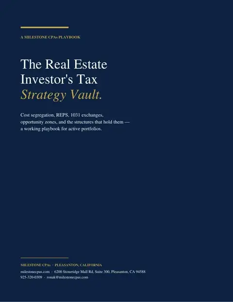 The Real Estate Investor's Tax Strategy Vault cover